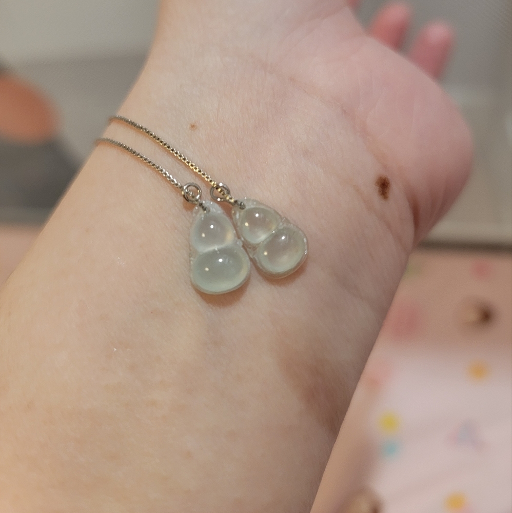 Authentic jadeite hulu earrings